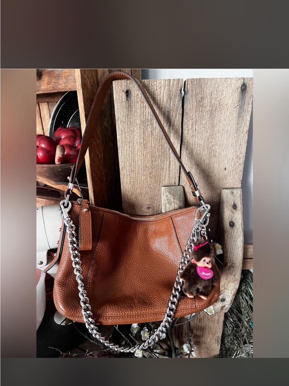 Micheal kors Brown Leather Shoulder Bag